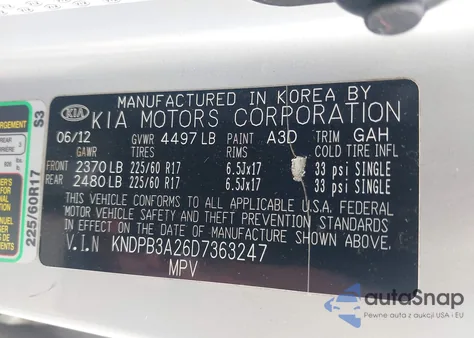 2013 Kia Sportage Lx from USA, damaged, VIN KNDPB3A26D7363247